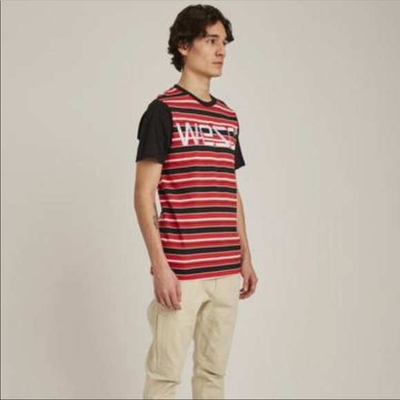 ⚜️NWT WeSC “Max Yarn Dye” striped 100% cotton tee - Picture 4 of 10